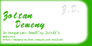 zoltan demeny business card